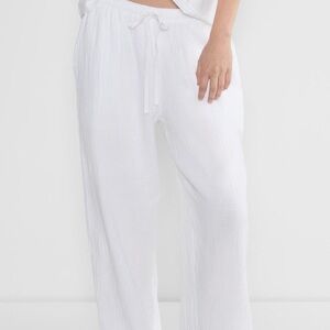 Aritzia White Wide Leg Pants
